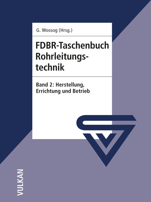 Upplýsingar um FDBR-Taschenbuch Rohrleitungstechnik eftir Günter Wossog - Biðlisti